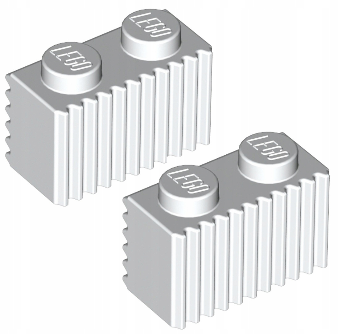 

Lego Klocek 1x2/Grill Biały/White (2877/287701) x2