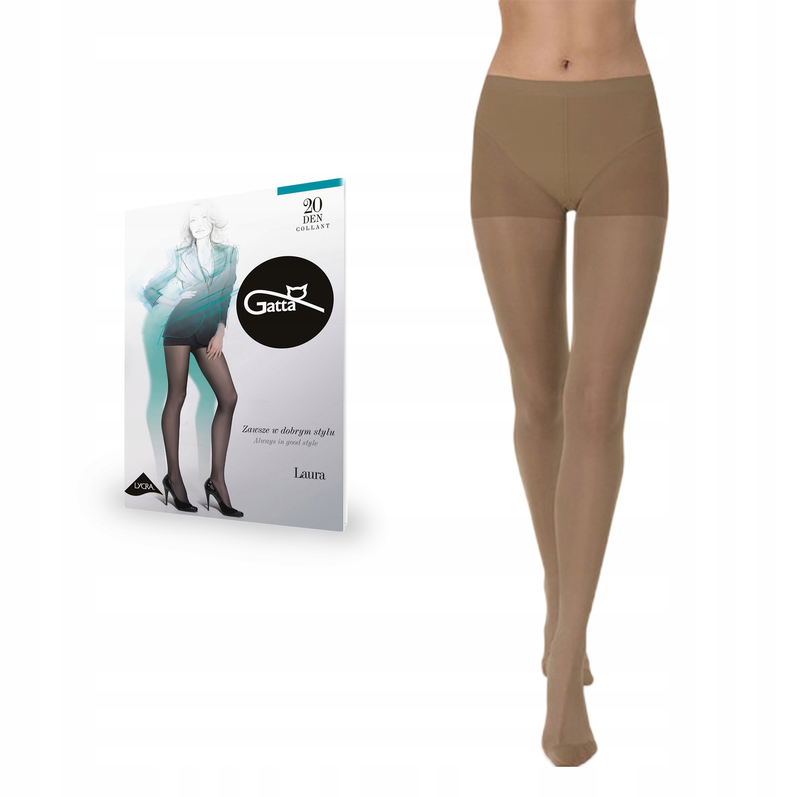 

Gatta rajstopy Laura 20 den lycra, Sierra 2-S