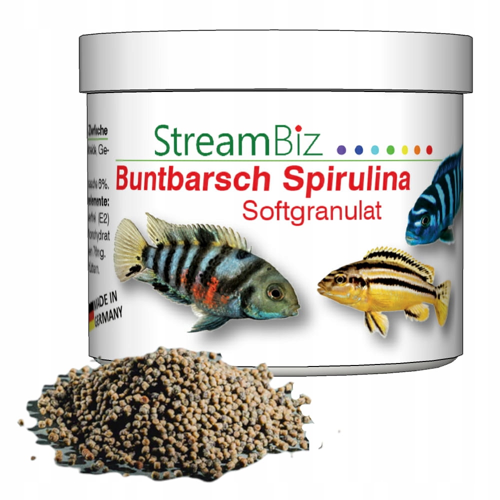 Levně StreamBiz Buntbarsch Spirulina Softgranulat granulát 230 g Krmivo Pro Ryby