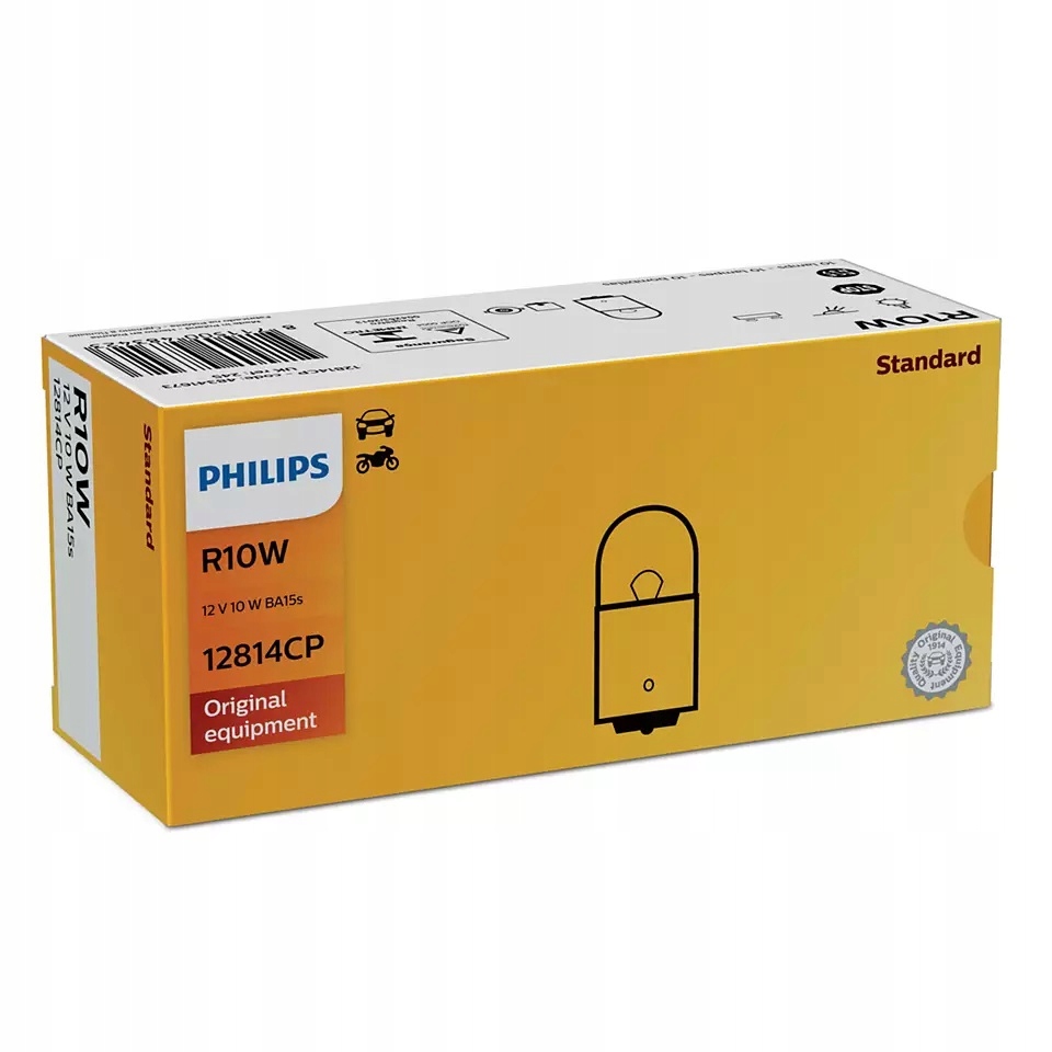 

Philips Żarówka R10W 12814CP 12V BA15s 10szt