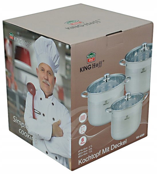 KOMPLET GARNKÓW GASTRO 6 el STOCK POT POKRYWKI STAL EAN (GTIN) 5908287243101