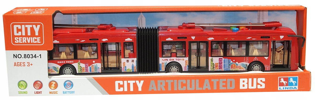 AUTOBUS PRZEGUBOWY TROLEJBUS TRAJTEK OTWIERANE DRZWI ŚWIATŁA DŁUGI 45 CM