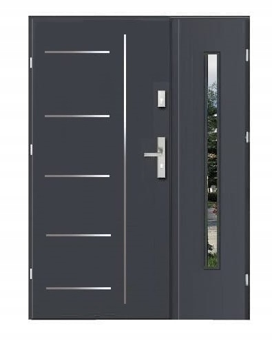 Vnější ocelové dvoukřídlé dveře Future 41 Duo 2 140 cm pravé/levé