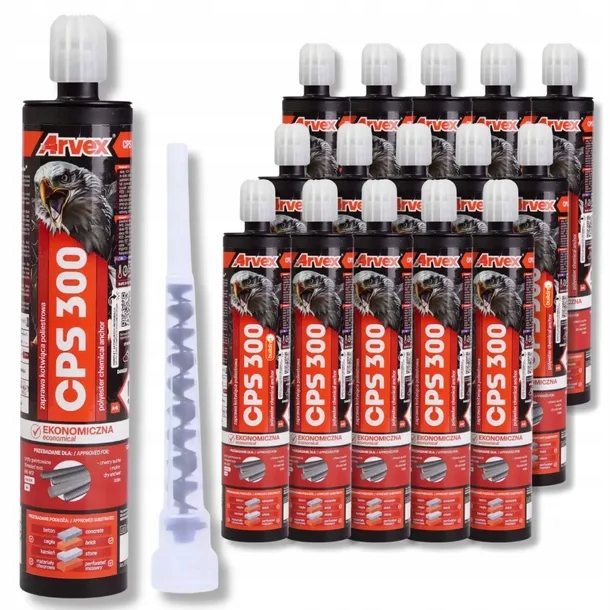 Kotwa Chemiczna Arvex CPS300 15 szt. Mieszadła