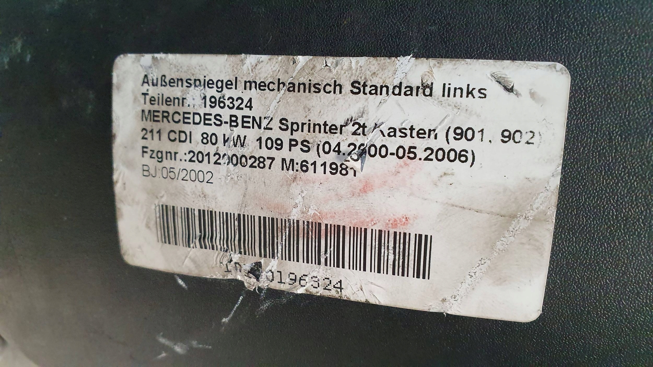 Spiegel links MERCEDES SPRINTER W901 96