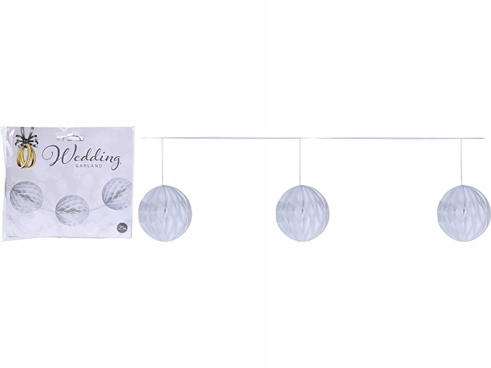 

Girlanda Weselna 6 x Kula 10 cm dł 2.5m