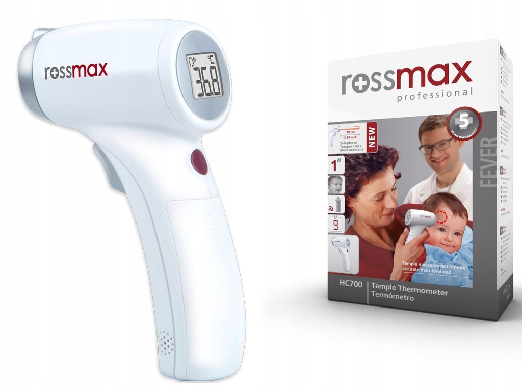 

Rossmax Elektroniczny Termometr Bezdotykowy HC700