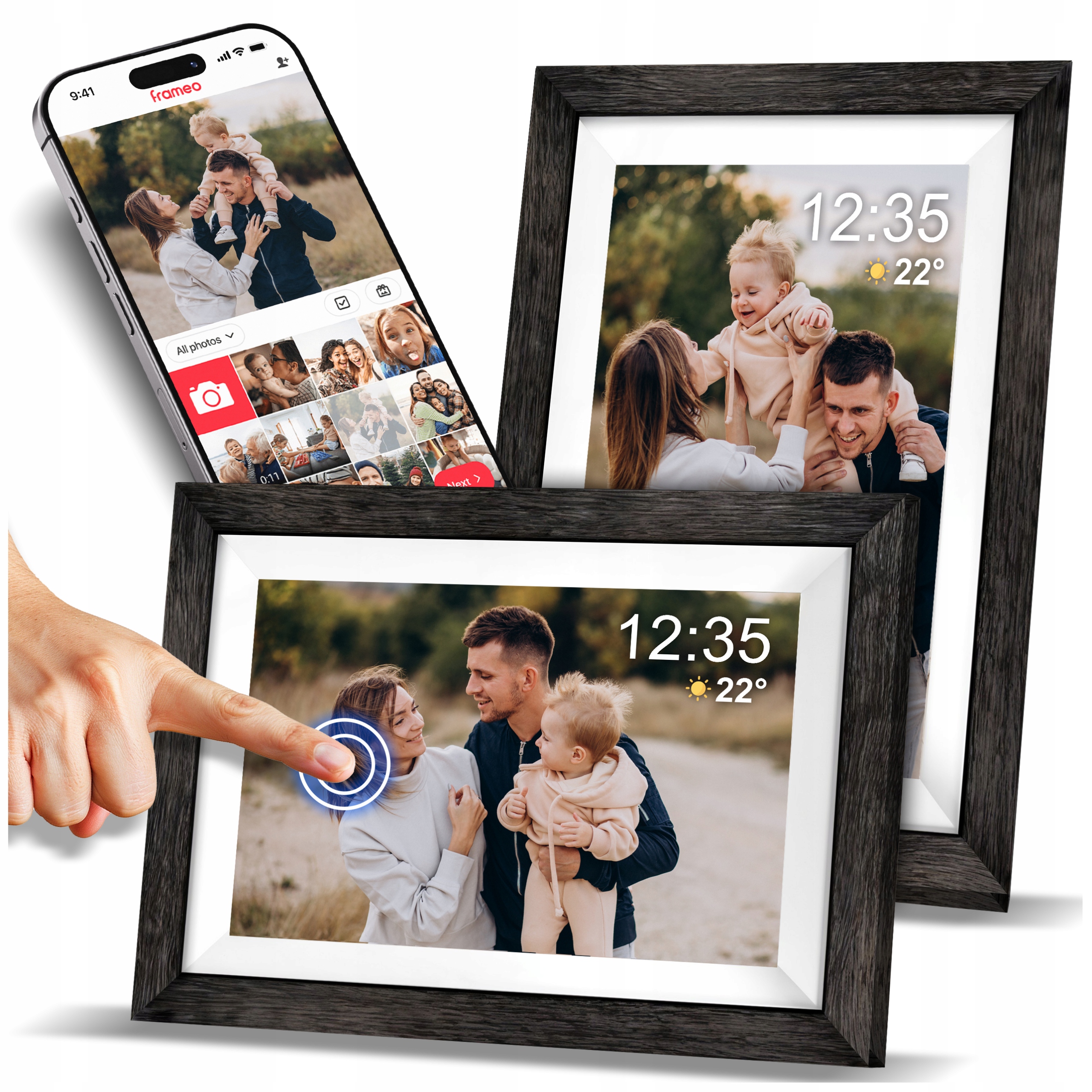 Rámeček Na Fotografie Frameo Wifi 32GB 10,1" Dotykový Fotorámeček Hd Videa