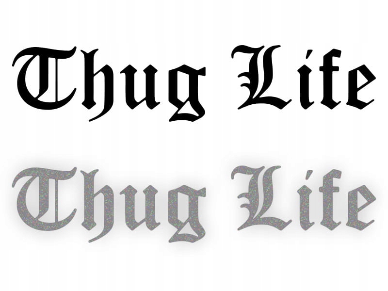 THUG LIFE- Naklejka na samochód na auto - ODBLASKO