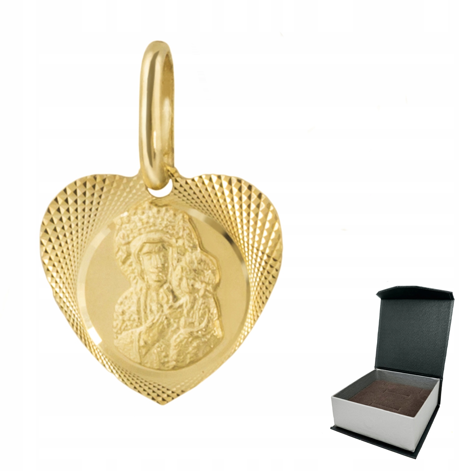 Zlatý medailon pr. 585 Panna Maria Čenstochovská Zlato Přívěsek Dárek