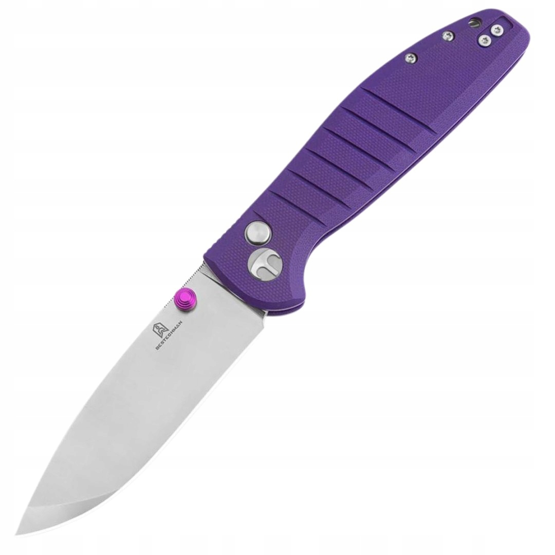 Nóż składany Bestechman Goodboy Purple G10, Satin D2 by (BMK04G)