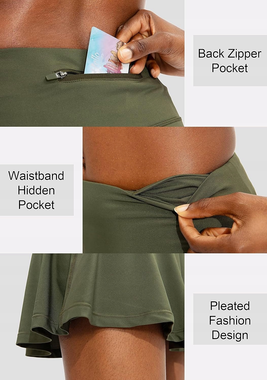 PLISOWANA SPÓDNICA TENISOWA DLA KOBIET Z 4 KIESZENIAMI Z WYSOKIM STANEM Płeć kobieta