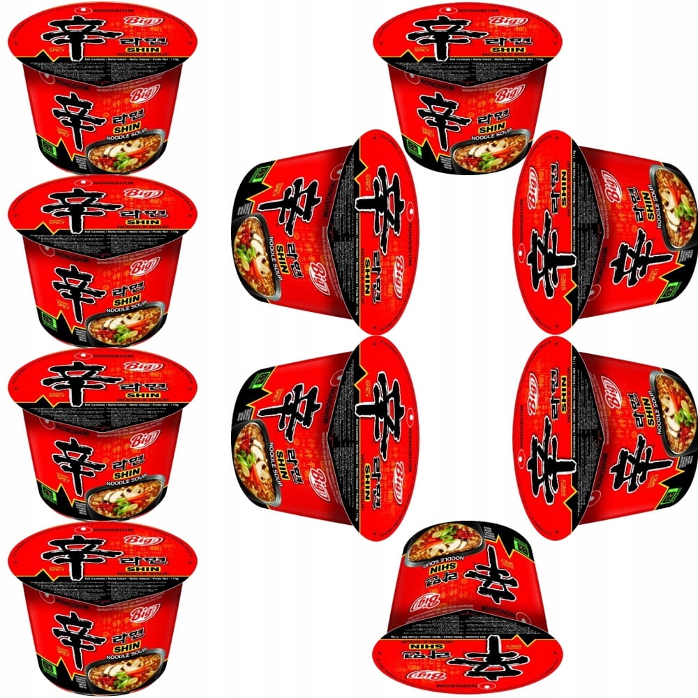10x Korejská instantní polévka Shin Ramyun Hrnek 114 g Nong Shim
