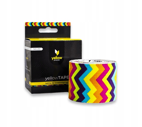 

yellowSPORT taśma kinesio tejp 5cm x 5m tęczowy
