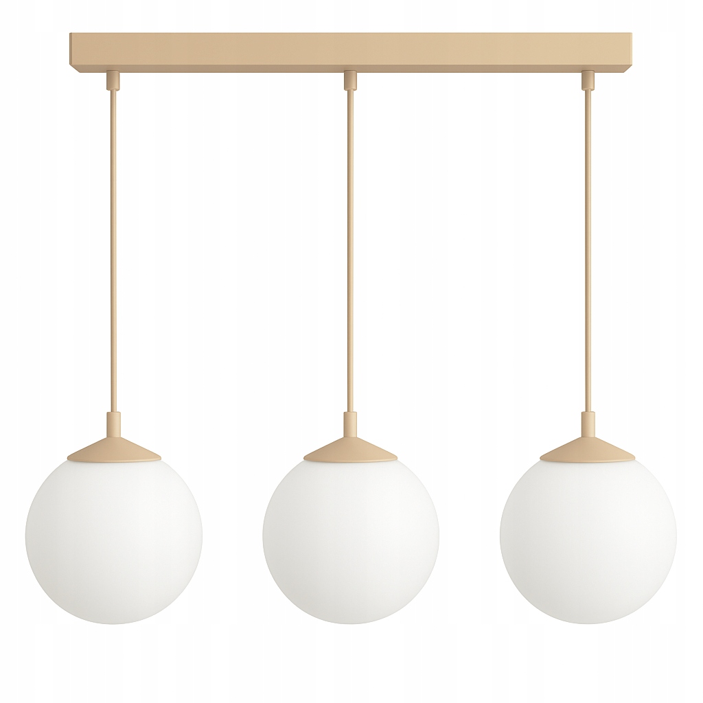 Moderní Závěsná Stropní Lampa Béžová Kašmír Skleněné Koule 16 CM Led E27