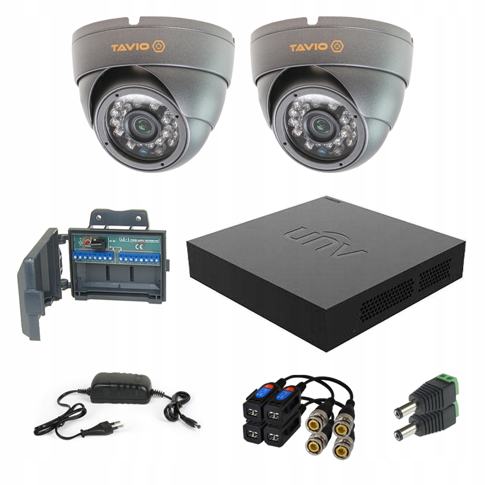 System monitoringu 2 kamery szare 2Mpx aplikacja