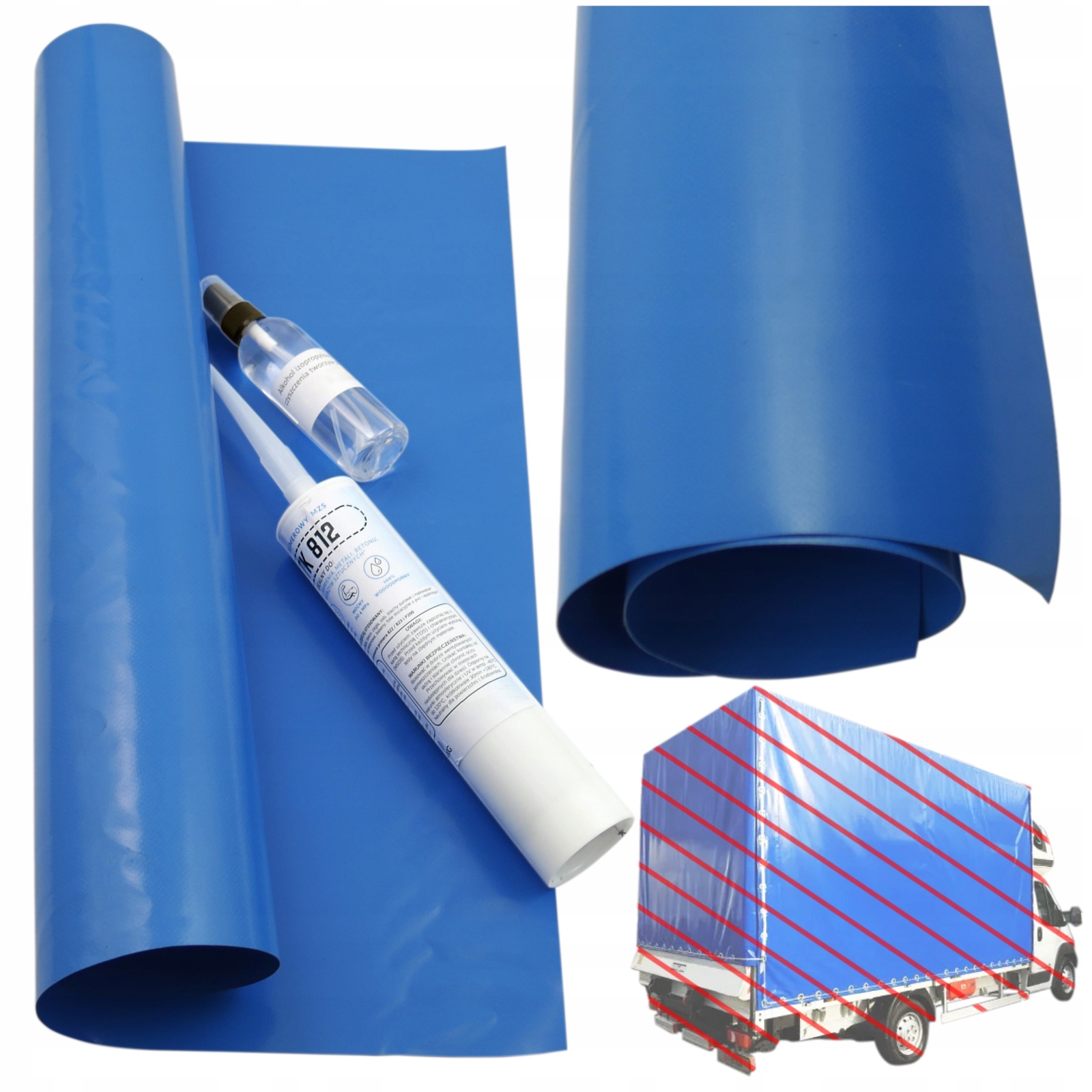 Náplast na plachty přívěsů Opravná sada Odmašťovač Polymerové lepidlo 400 g