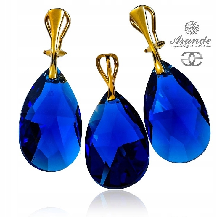 Krystaly Komplet Sapphire Zlaté Stříbro
