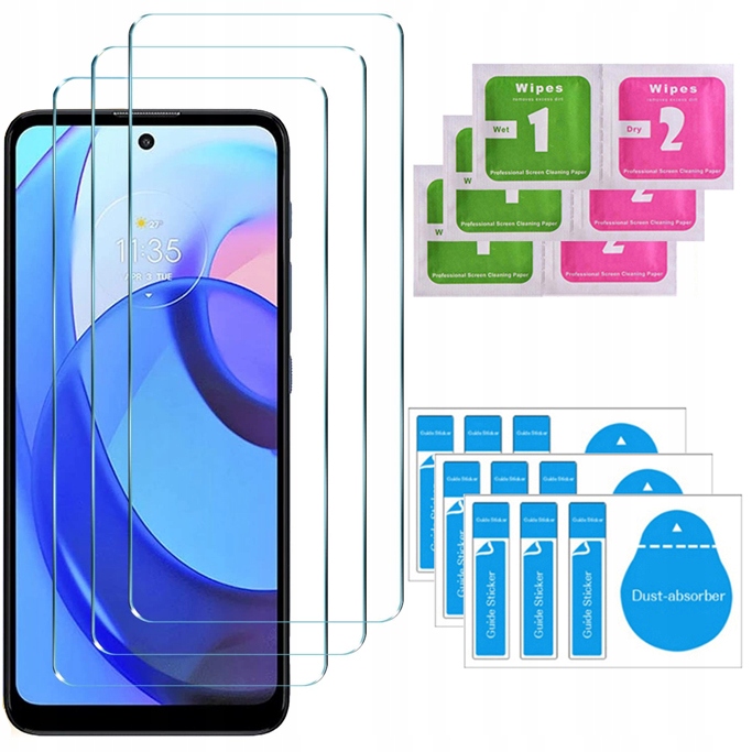 

3x Szkło Hartowane 9H do Motorola Moto E40 E30 E20