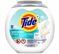 Levně Tide Odor Refresh Free & Gentle 32 ks – Kapsle na praní