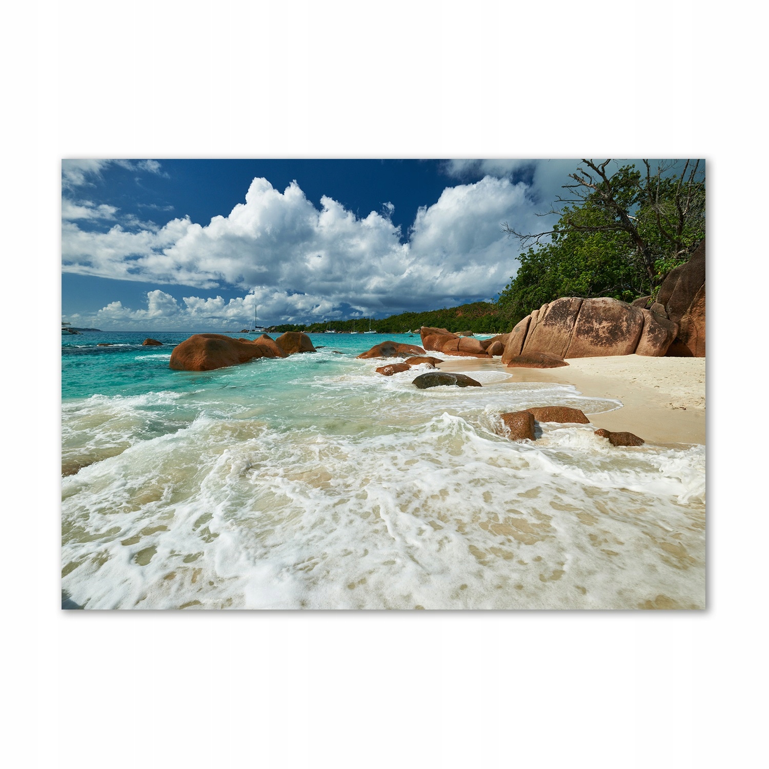 

Foto obraz szkło hartowane Plaża Seszele 100x70