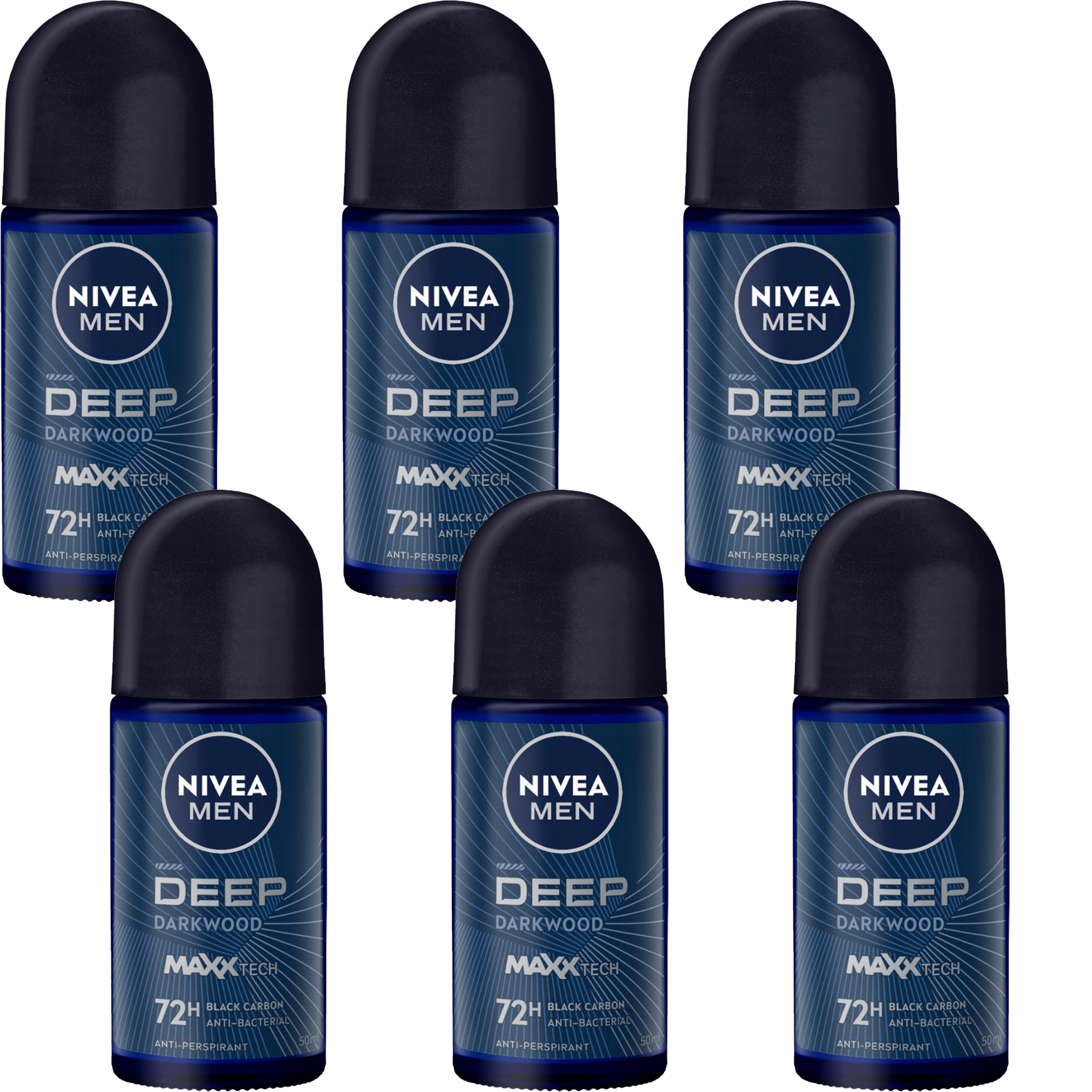 Nivea Pánský kuličkový antiperspirant Men Deep 6*50 ml