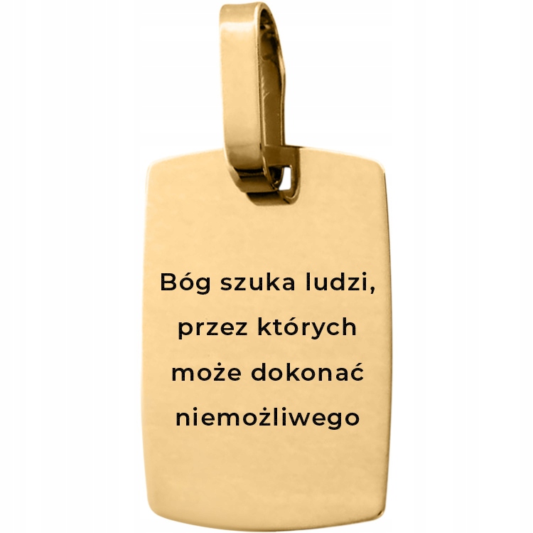 ZŁOTY NIEŚMIERTELNIK MĘSKI Z GRAWEREM LASEROWYM ZŁOTO 585 PUDEŁKO PREZENT Kamień Bez kamienia