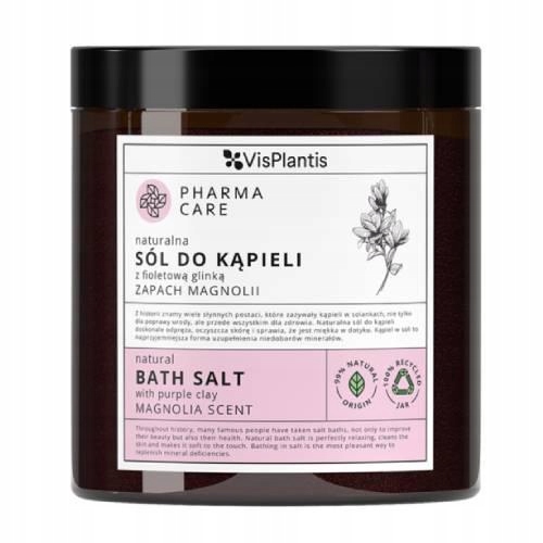 VIS PLANTIS SÓL DO KĄPIELI 800g Z FIOLETOWĄ GLINKĄ ZAPACH MAGNOLII