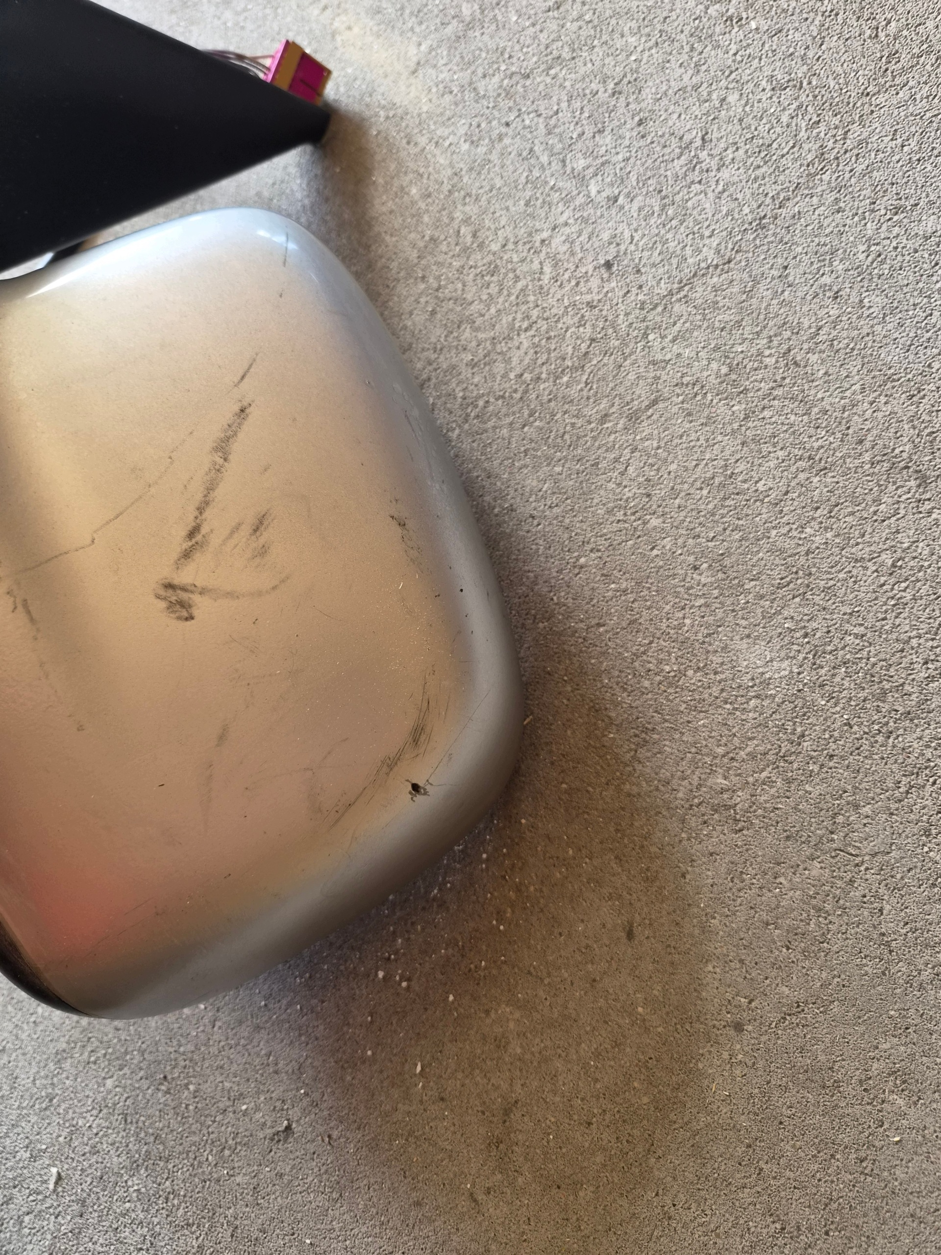 mirror VW T5 left driver´s silver 5 pin grzane