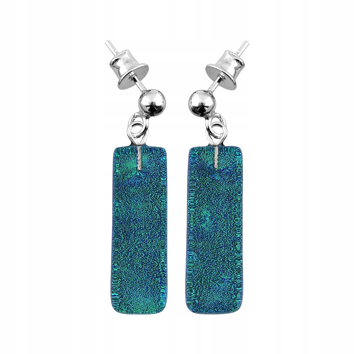 Dámské zelené Náušnice Harf, muránské sklo