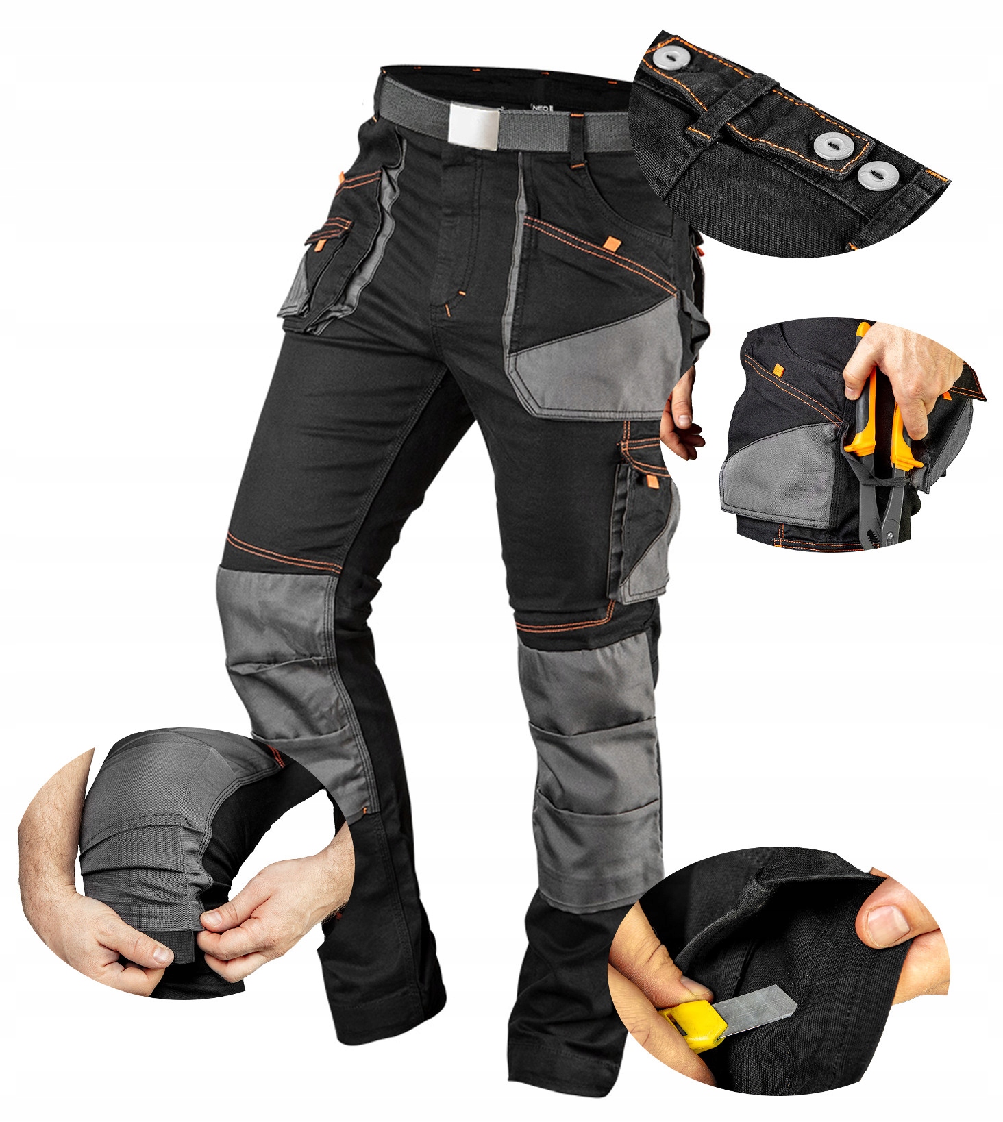 

Neo Spodnie Robocze Hd Slim Monterskie r.XS Pasek