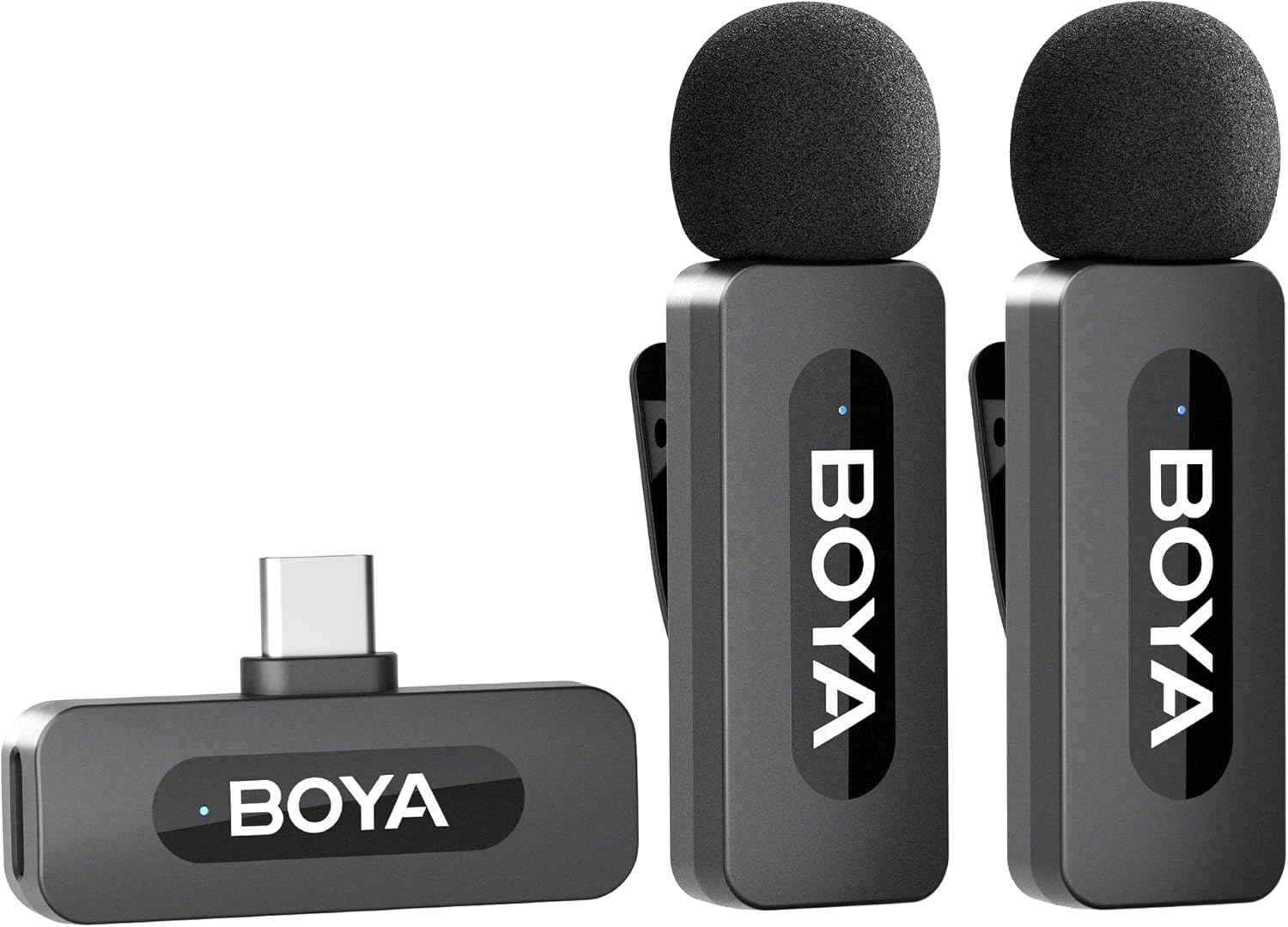 Boya BY-V20 2.0 bezdrátový mikrofon 2,4 GHz pro zařízení typu C 2TX+1RX