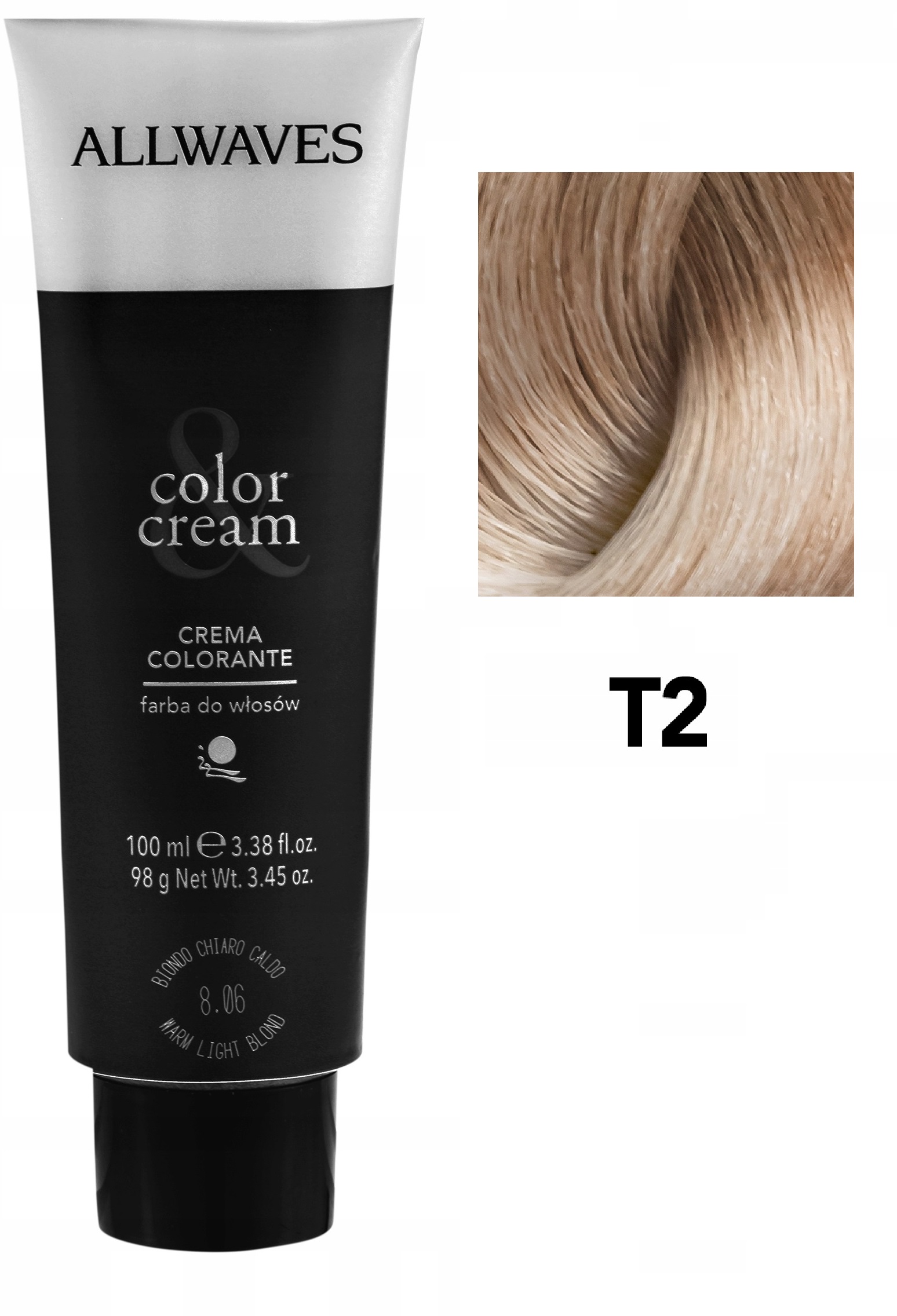 

Allwaves farba do włosów profesjonalna t2 100ml