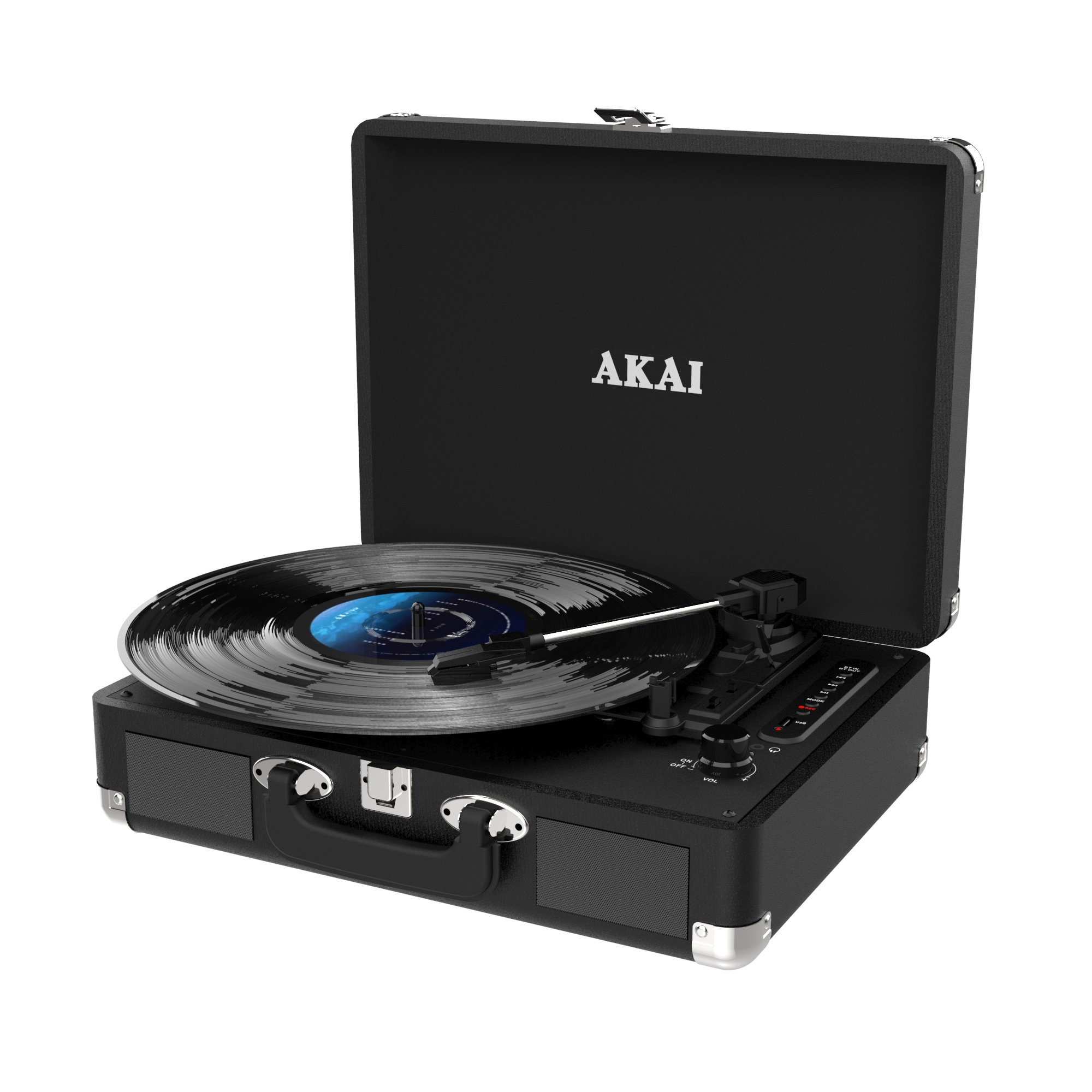 Akai ATT-18BT Gramofon Walizkowy Bluetooth Usb Nagrywanie Aux Retro