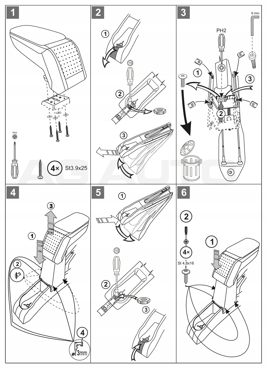 V00626 - Стандарт ARMREST Ford Ka, 2008 ->