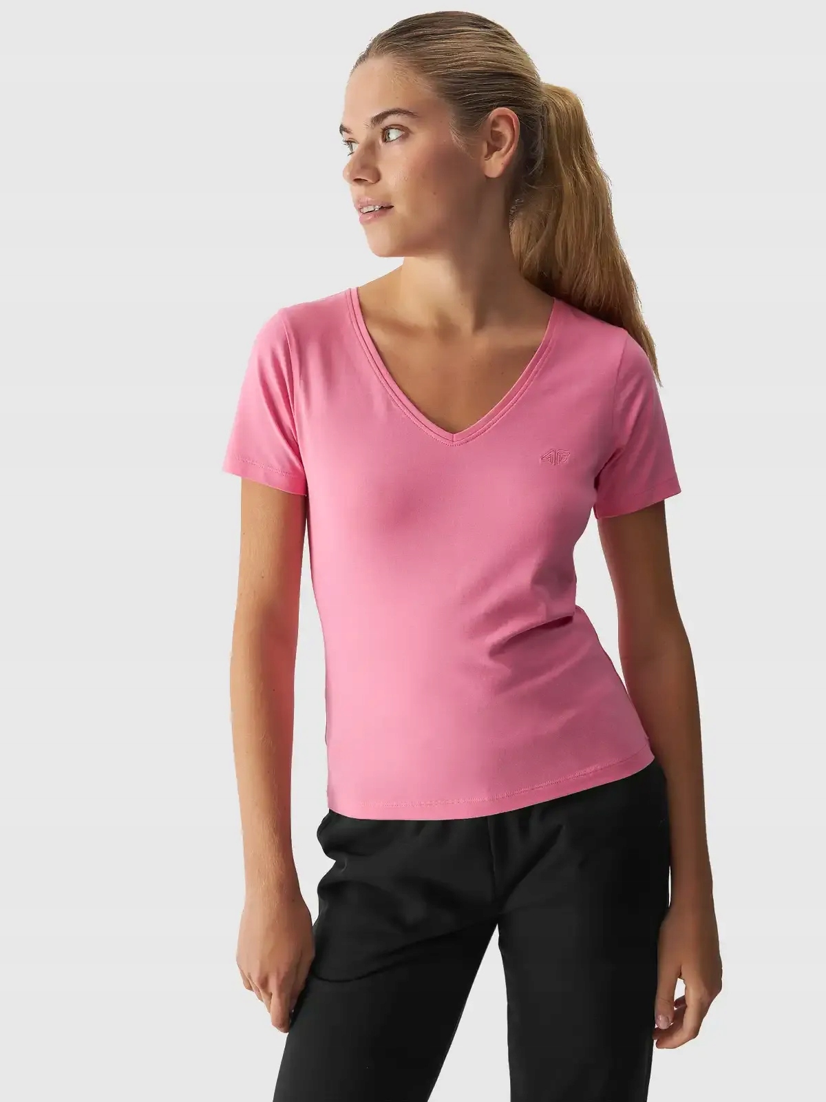 KOSZULKA DAMSKA 4F T-SHIRT BAWEŁNIANY SPORTOWY NA CO DZIEŃ AW241649 Rozmiar L