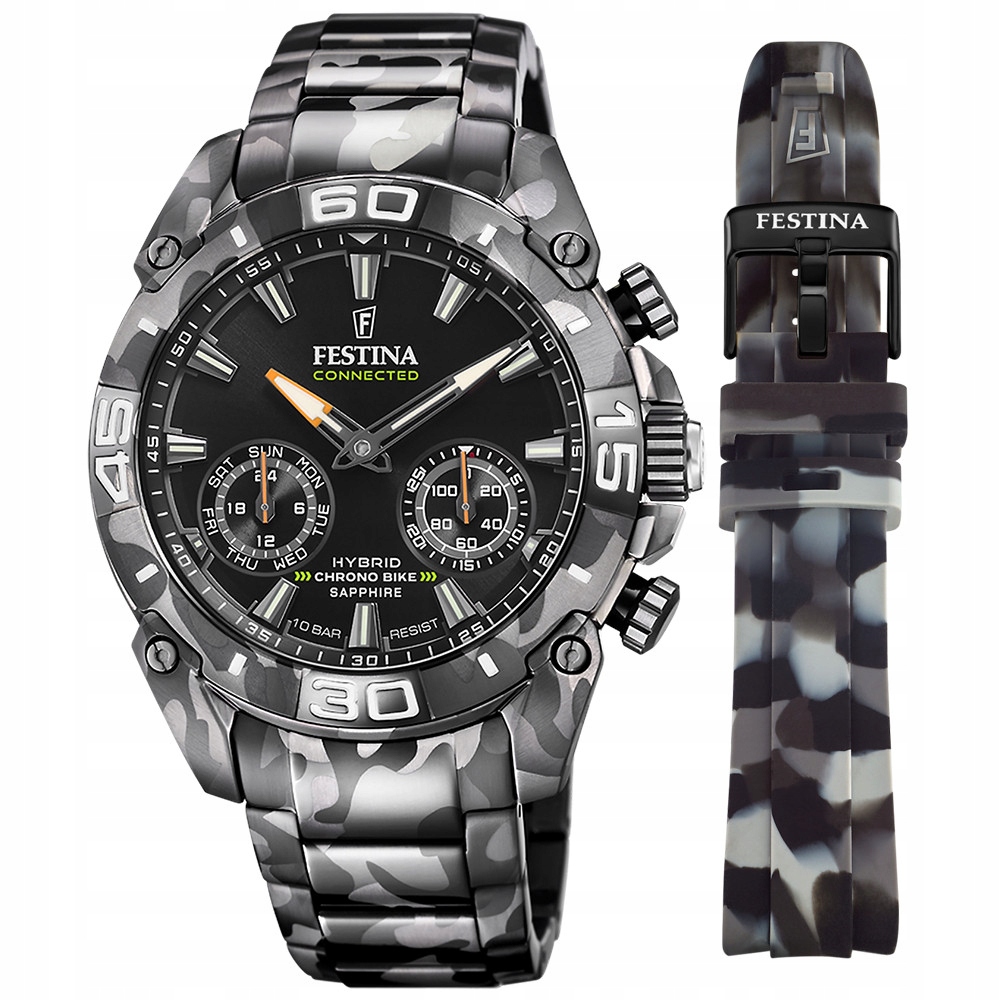 Pánské Chytré Hodinky Festina F20545-1 s šedým náramkem