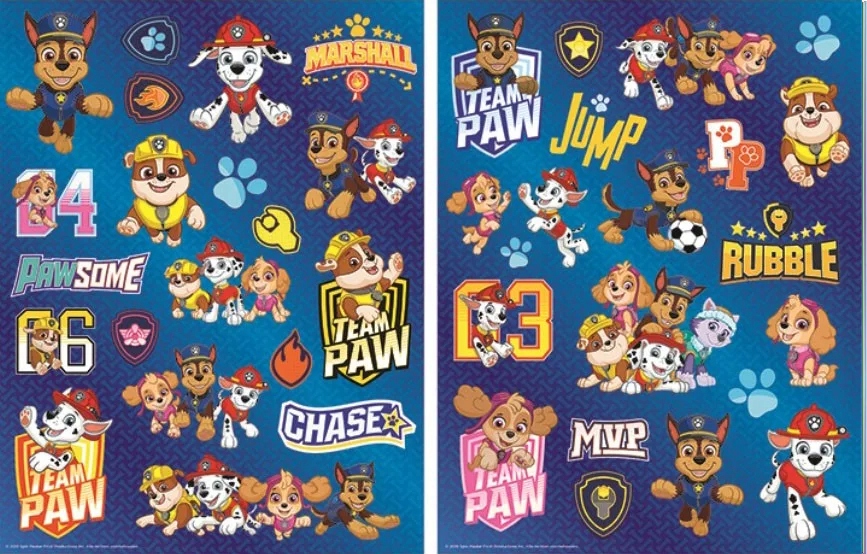 PSI PATROL ZESTAW NAKLEJEK NALEPKI ARKUSZE CHASE