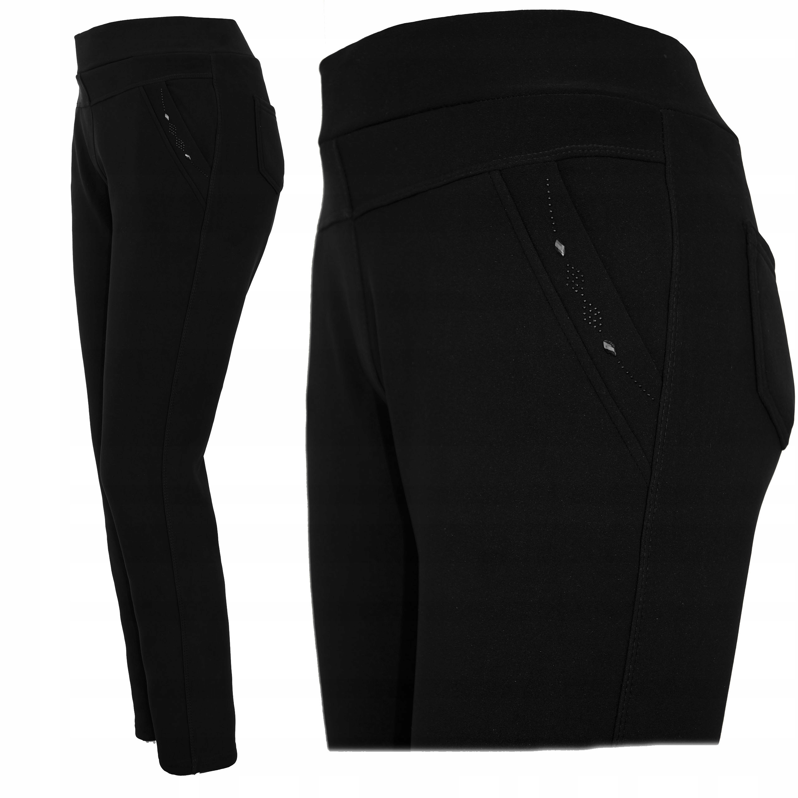 Spodnie TREGGINSY ELEGANCKIE CIEPŁE na GUMCE 42/44