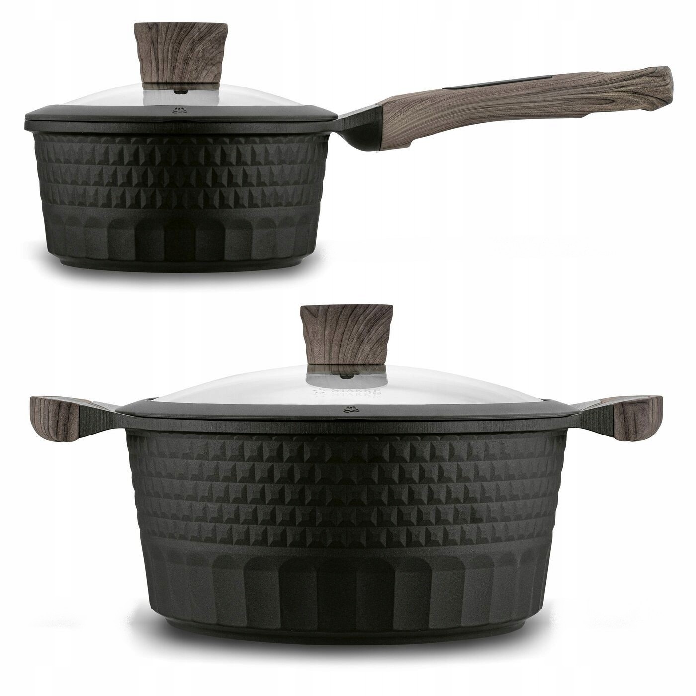 STARKE PRO ZESTAW GARNKÓW EMBOSSED MARMURKOWE 8CZ Materiał aluminiowe