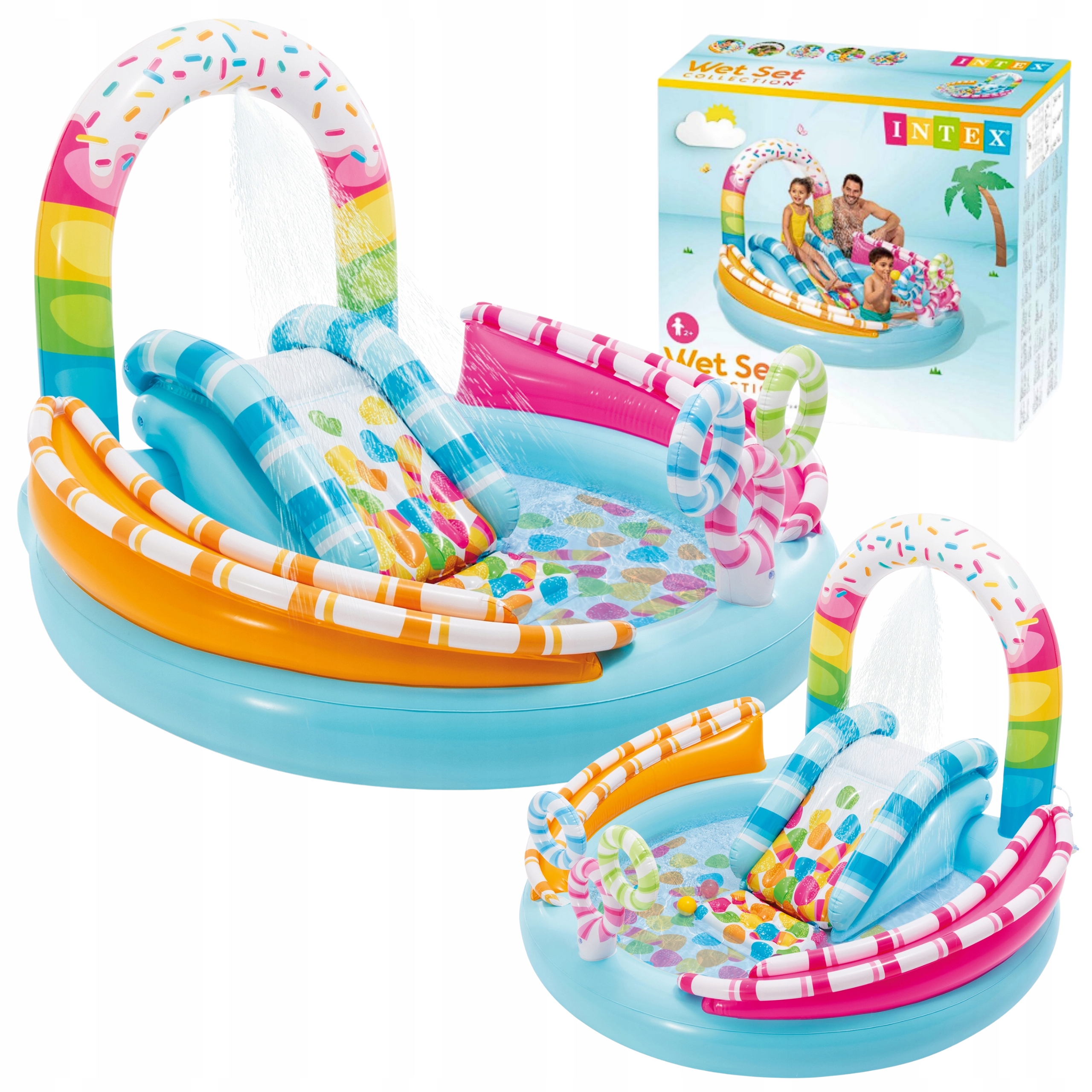 Intex 57144 Basen Dmuchany Plac Zabaw 295x191 CM 165 L Ogrodowy