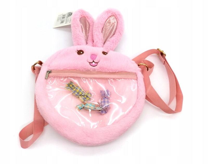 TOREBKA PLUSZOWY KRÓLIK KRÓLICZEK MIĘCIUTKA RÓŻOWA