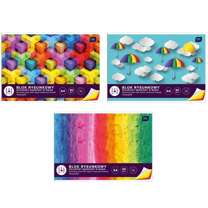 

Blok rysunkowy Interdruk A4/10k kolorowy