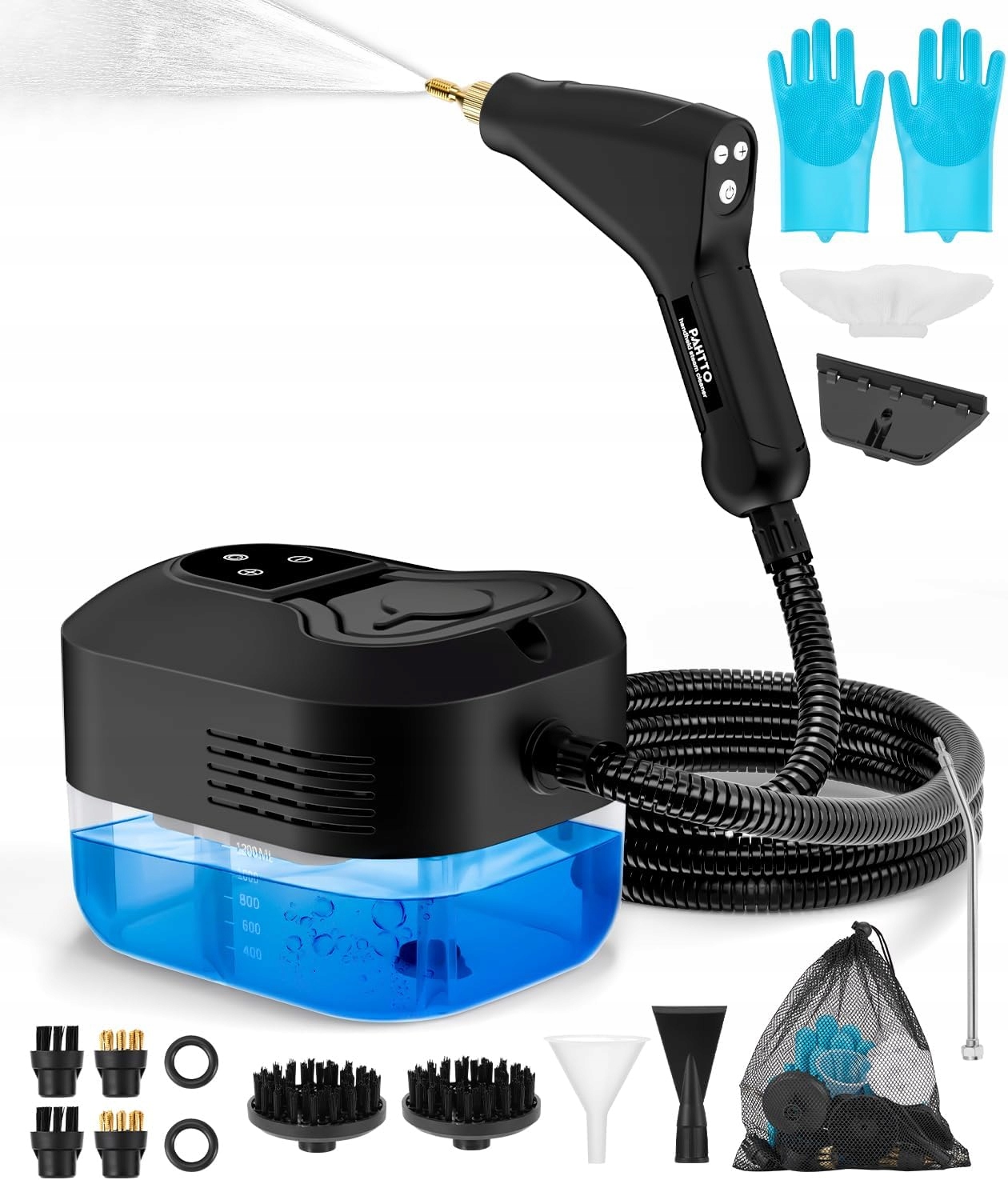 Parní Čistič 1800 W LCD, Tlak 3,5 Barů, 20 Příslušenství