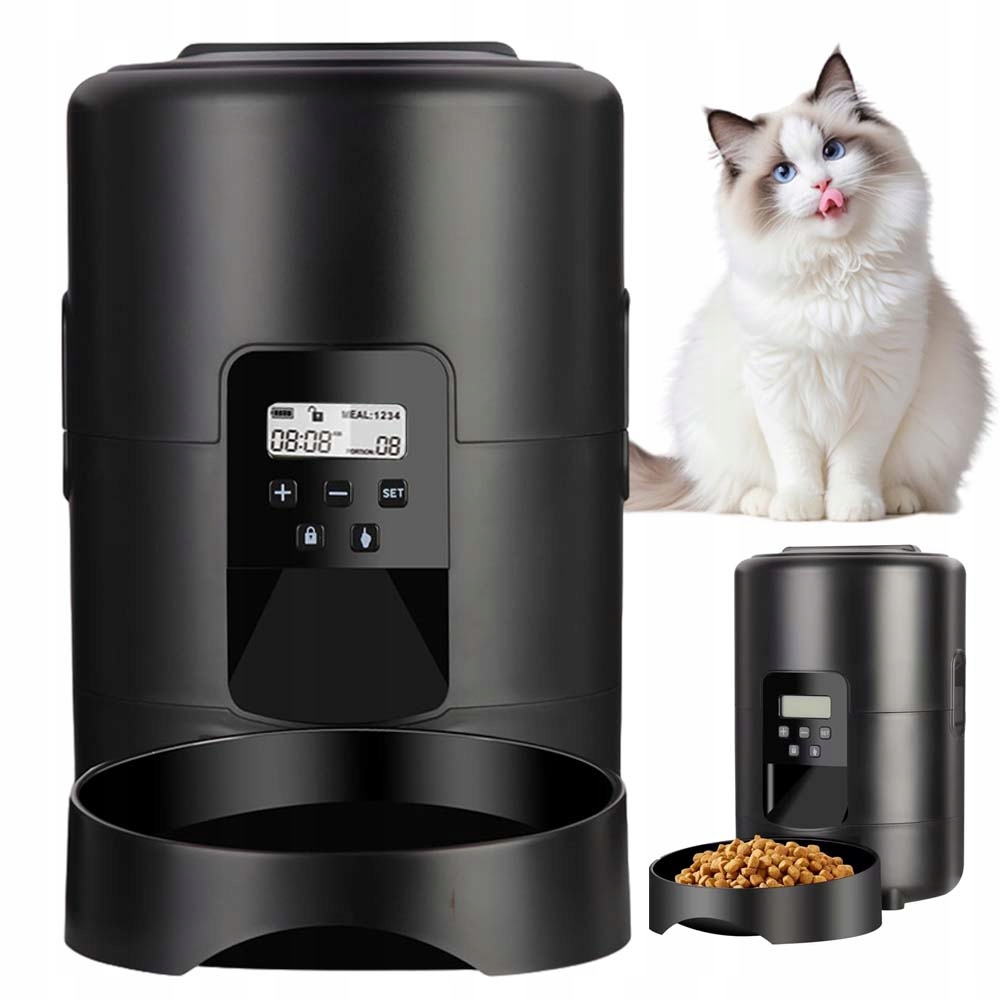 Levně Automatický Dávkovač Krmiva Smart S LCD Displejem Programovatelný Pro Zvířata
