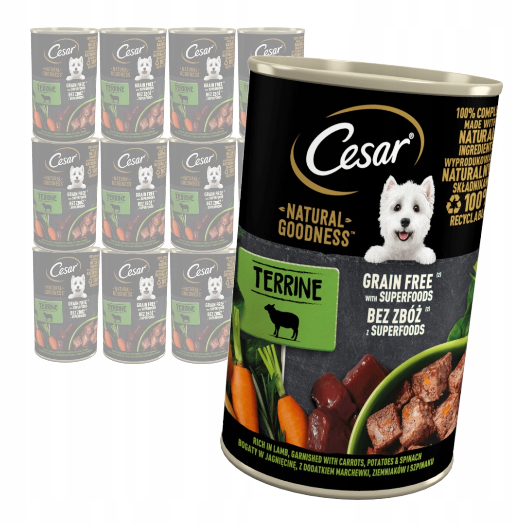 Cesar Lamb 12x 400g konzerva Vlhké Krmivo Jehněčí se zeleninou