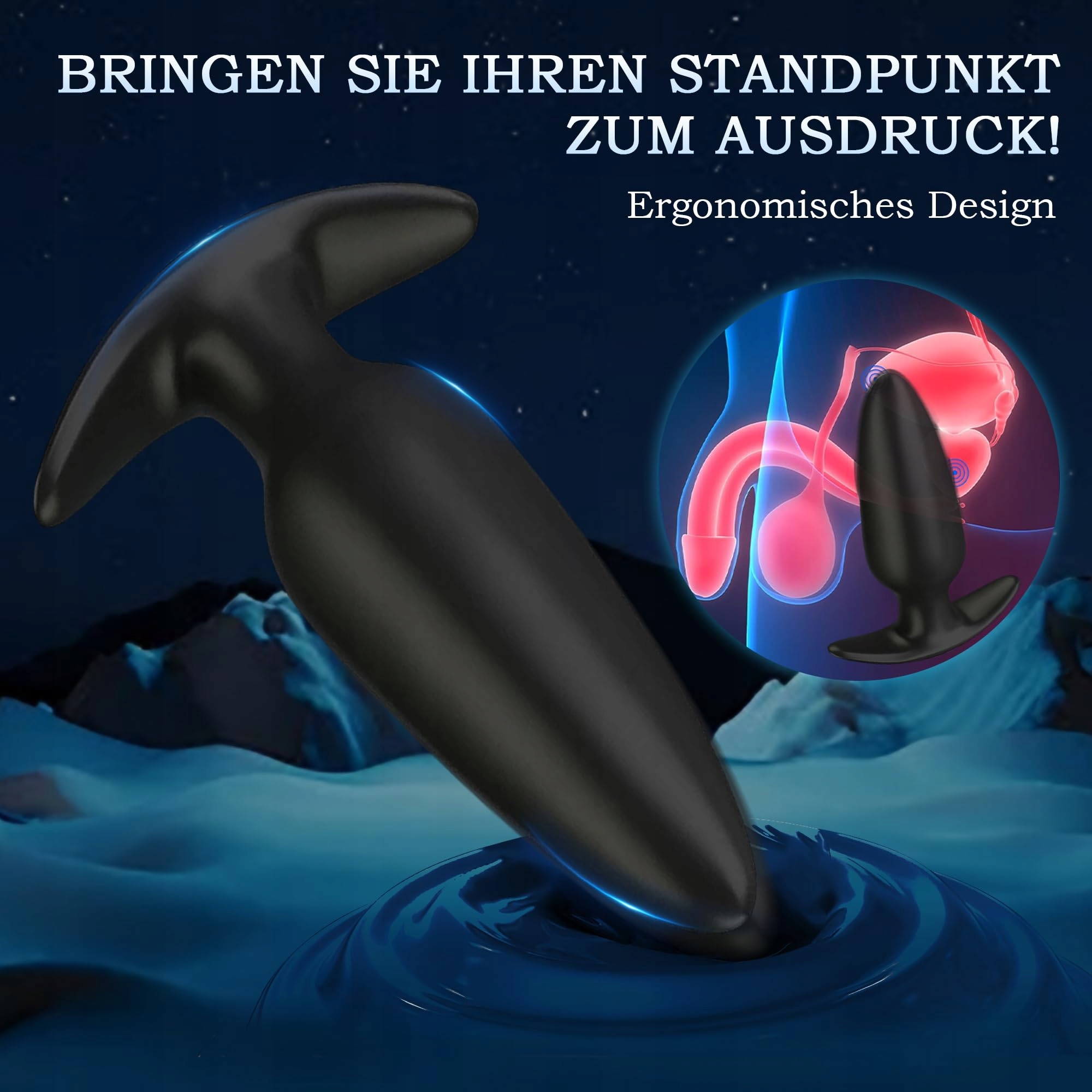 CHICLSQ Zdalnie Sterowany Wibrator Anus Dildo Plug 10 Trybów — miniatura 4