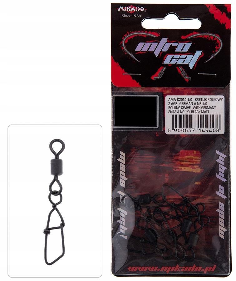 

Mikado Krętlik Rolkowy z Agrafką r.2/5szt/35kg