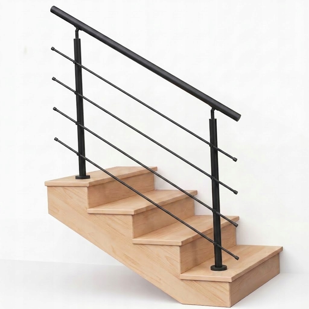 Balustráda Ø 42,4 4 trubky Ø 12 mm 100 cm Aisi 304, černá Pvd nerezová