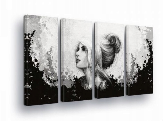 Obraz 120x80 modulárny portrét ženy abstrakcia moderné umenie